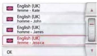 English (UK) femme - Kate English (UK) homme - John English (UK) homme - James English (UK) femme - Jessica OK