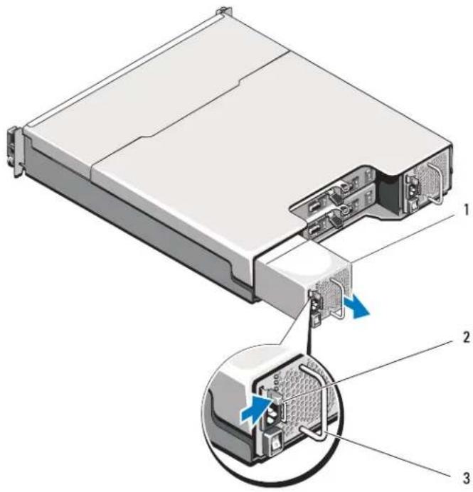 Technical diagram of a computer drive showing internal components and labeled parts