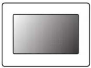 Simple dégradé gris rectangle dans un cadre carré blanc (pas de texte ni de symboles)