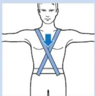 PHILIPS BlueTouch PRP6100 - Positioning the upper back strap - 3