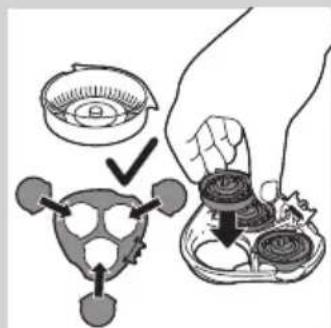 Diagram illustrating a hand holding a container with a magnified view of the lid, showing steps to process a device or component.