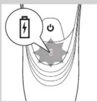 Diagram illustrating battery charging and power connection with labeled icons and arrows