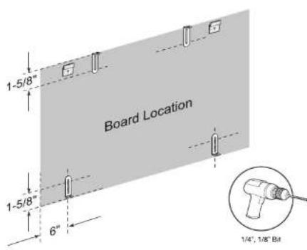 1-5/8" Board Location 1-5/8" 6" 1/4", 1/8" Bt