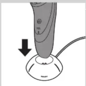 PHILIPS AquaTouch AT918 - Opladning i opladeenheden (kun AT941/AT940) - 1