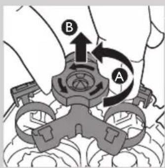 PHILIPS CareTouch AT799 - Rengöra skärhuvudet med rengöringsborsten - 3