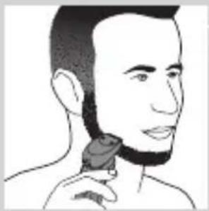 PHILIPS SHAVER Series 5000 S5140 - 使用未裝上梳具的鬢角造型修容器配件 - 2