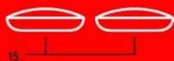 Simple line drawing of a microphone and a stylized number 5 on red background (no text or symbols).