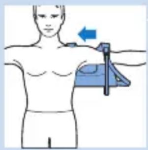 PHILIPS BlueTouch PR3743 - Positioning the upper back strap - 1