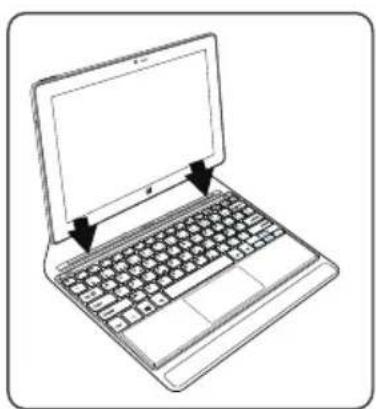 ARCHOS Cesium 90 - Installation des Tablets auf der Tastatur - 8