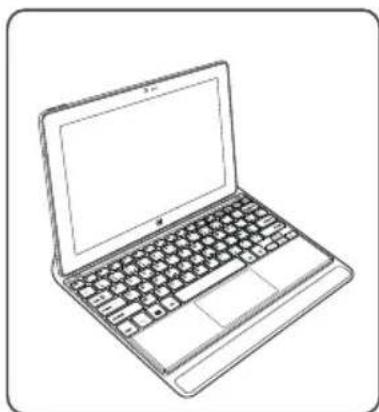 Line drawing of a laptop computer with visible keyboard and mouse (no text or labels)