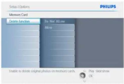 PHILIPS 10FF2XLE - • Naviguez vers le bas jusqu'à Carte mémoire. - 2