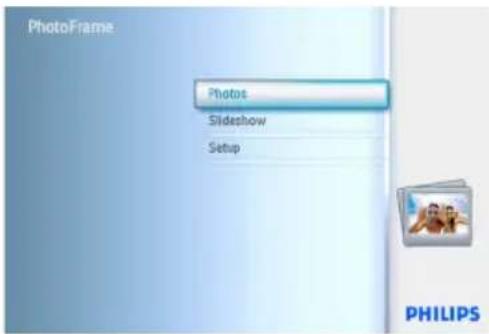 PhotoFrame Photos Slideshow Setup PHILIPS