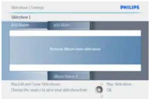 PHILIPS 10FF2XLE - Suppression d'un album du diaporama - 5