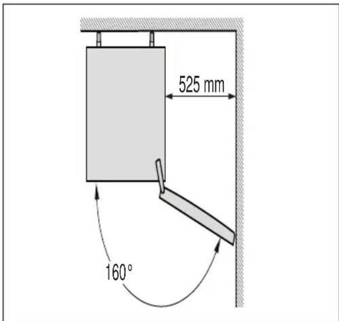 525 mm 160°