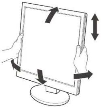 EIZO RX240 - Höhe und Neigung des Bildschirms einstellen - 1