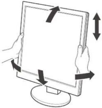 EIZO RX240 - Ajustage de la hauteur et de l'angle de l'écran - 1