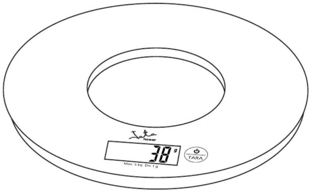 Jota hoosar 38 g Max. 5 kg Div 1 g TARA