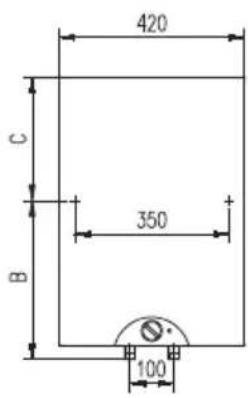 420 C 350 B 100