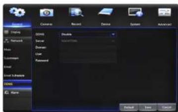 Options Server Database Domain User Password Default Save Cancel