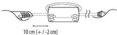 10 cm (+ / -2 cm)