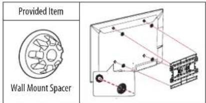 Provided Item Wall Mount Spacer