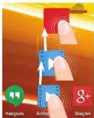 ARCHOS Xenon 80D - Przenoszenie elementu z ekranu głównego: - 1