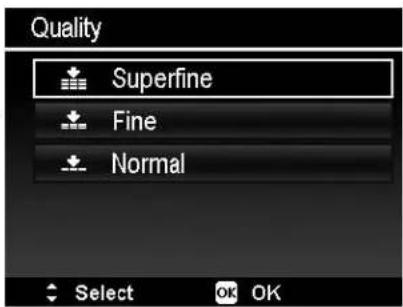 Quality Superfine Fine Normal Select OK OK