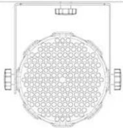 Top-down schematic of a circular mechanical or architectural component with internal grid pattern (no text or symbols)