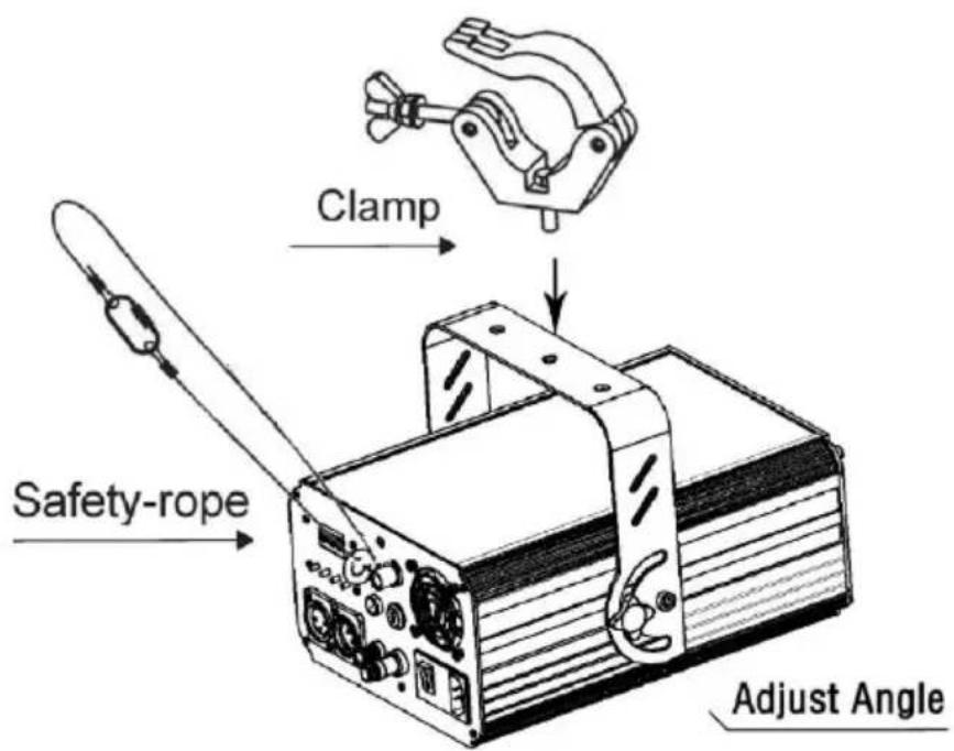 Clamp Safety-rope Adjust Angle