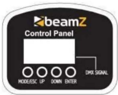 beamZ Control Panel MODE/ESC UP DOWN ENTER DMX SIGNAL.