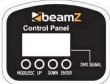 beamZ Control Panel MODE/ESC UP DOWN ENTER DMX SIGNAL