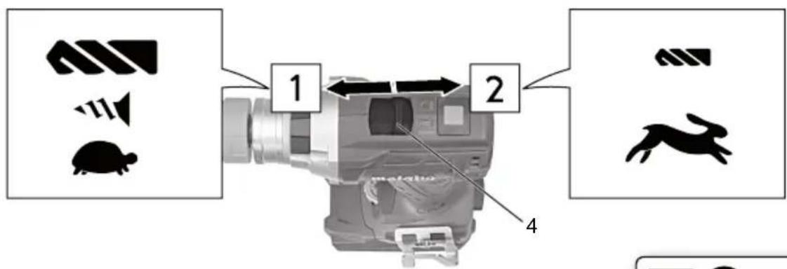 Diagram showing a camera module with labeled parts including turtle, rabbit, and mouse, alongside icons for editing or navigation.