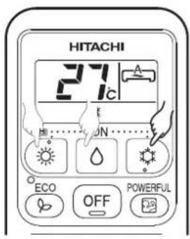 HITACHI 27°C E ECON ECO OFF POWERFUL