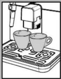 Illustration of a coffee machine with two cups on a portable stove (no text or symbols visible)