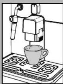 Illustration of a coffee machine with a cup on a stove (no text or symbols visible)