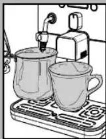 Illustration of a coffee machine with two cups on a grating (no text or symbols)