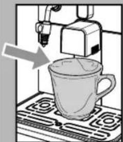 Illustration of a coffee maker using a cup on a keyboard (no text or symbols visible)