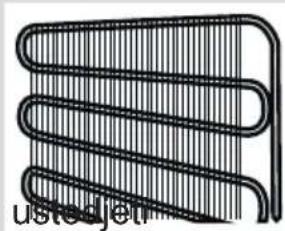 Pure diagram of a coiled heat exchanger or cooling unit without any text, labels, or symbols.