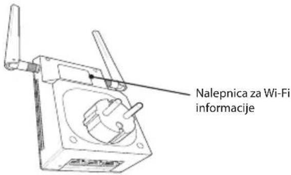 Nalepnica za Wi-Fi informacije