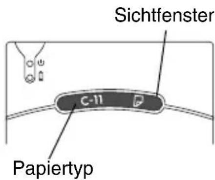 Sichtfenster C-11 Papiertyp