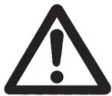 Warning symbol image with exclamation mark inside a triangle