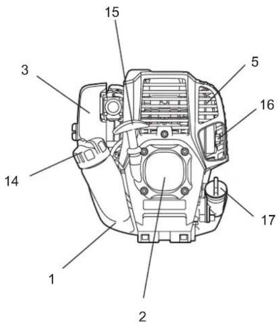 Technical diagram of a camera module with numbered parts labeled for identification.