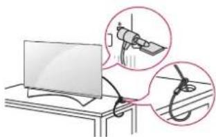 LG 65UF8609 - Using the kensington security system - 1