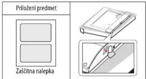 Priloženi predmet Zaščitna nalepka