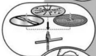 Diagram illustrating a balance scale with labeled parts and directional arrows, likely from a scientific or engineering context.