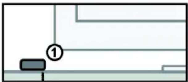 Simple diagram with a numbered step and two colored blocks (no text or symbols)