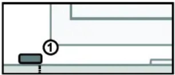 Simple diagram with a numbered label (1) and horizontal lines, no readable text or symbols present.
