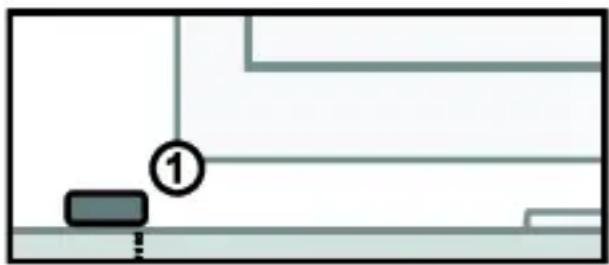 Simple diagram with a numbered label (1) and horizontal lines, no readable text or symbols present.