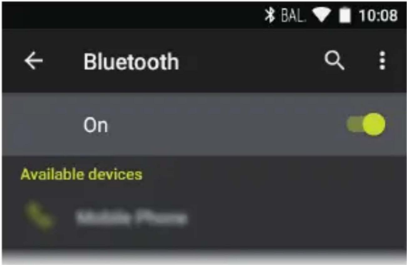 Bal. 10:08 Bluetooth On Available devices