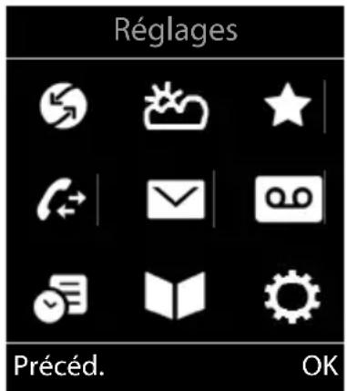 Réglages Précéd. OK